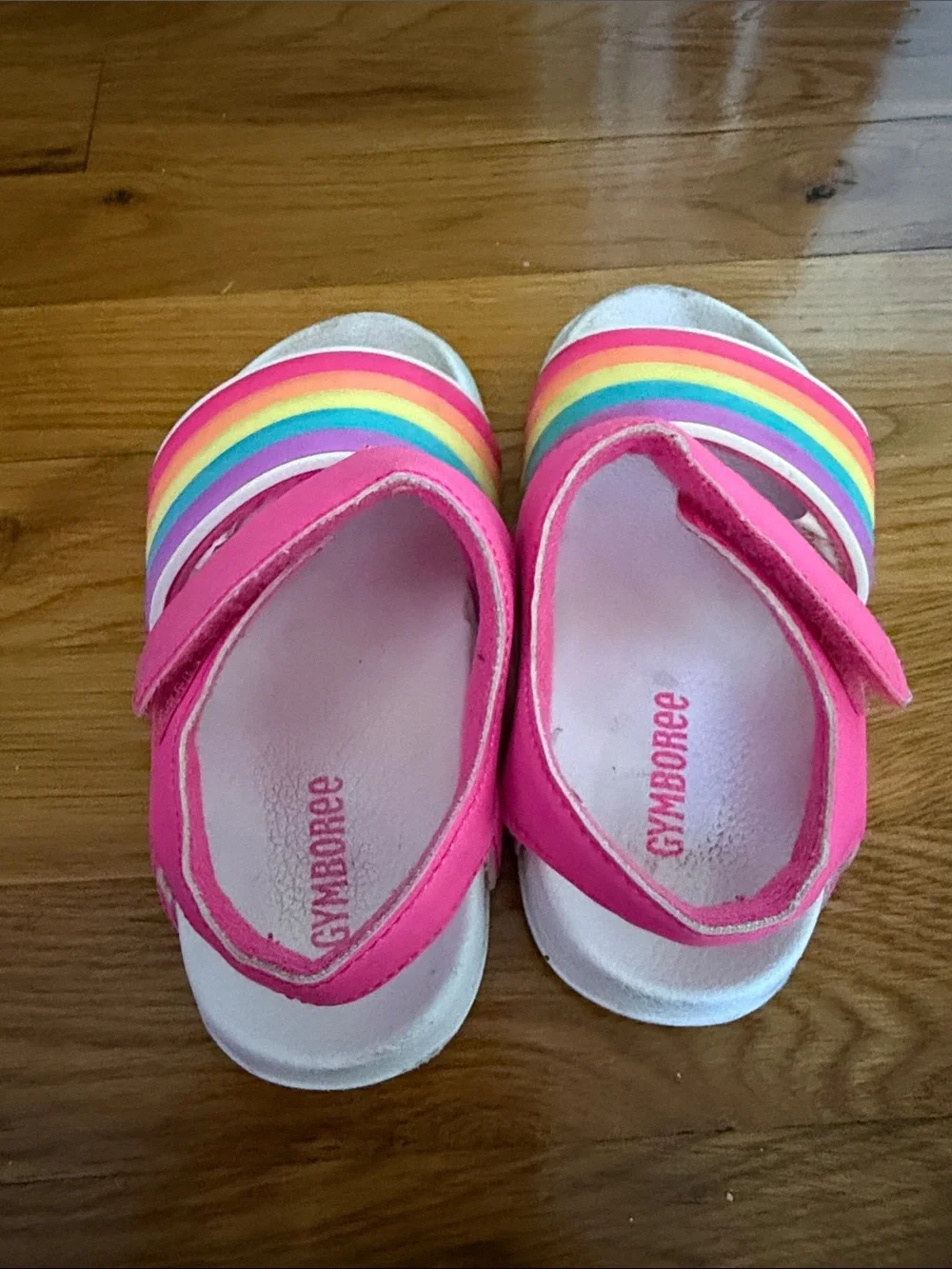 FREE WHEN BUNDLED! Gymboree Girls' Rainbow Strap Pink Sandals -Size 10